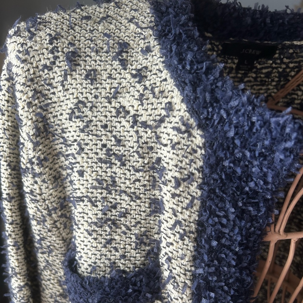 J Crew Sweater jacket Large